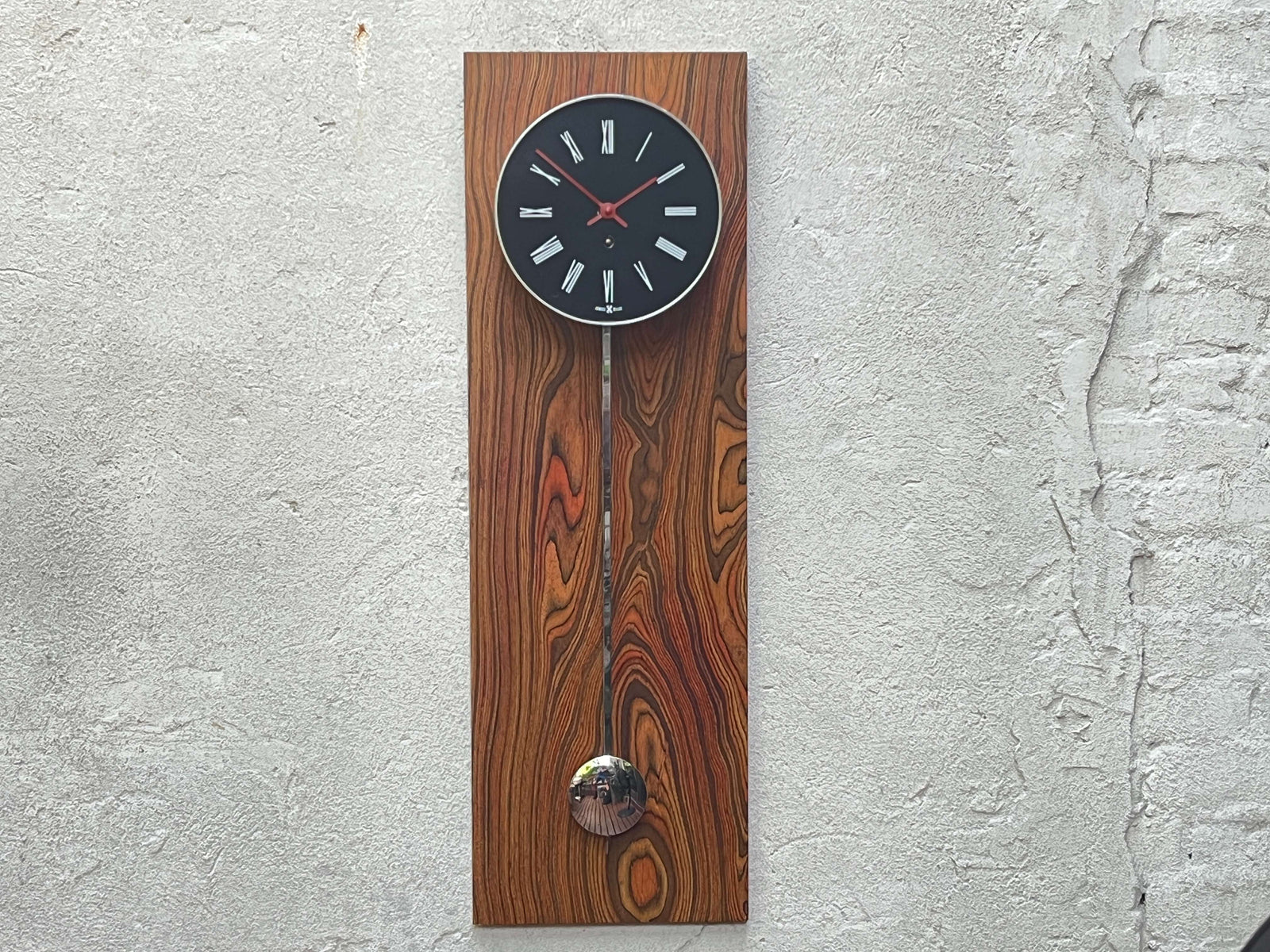 Howard Miller Long Modernist Wood Pendulum Wall Clock