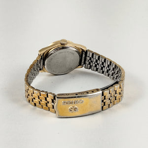 Seiko Unisex Watch, Gold Tone, Raised Crystal, Bracelet Strap