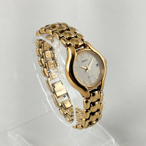 Seiko Women's Watch, Gold Tone, White Dial with Roman Numerals, Bracelet Strap