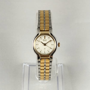 Seiko Women's Watch, Petite Face, Silver and Gold Tone