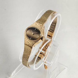 Seiko Women's Gold Tone Watch, Brown Gradient Dial