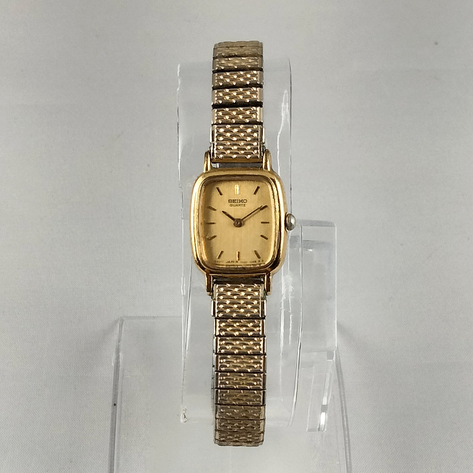 Seiko Women's All Gold Tone Watch, Stretch Bracelet Strap