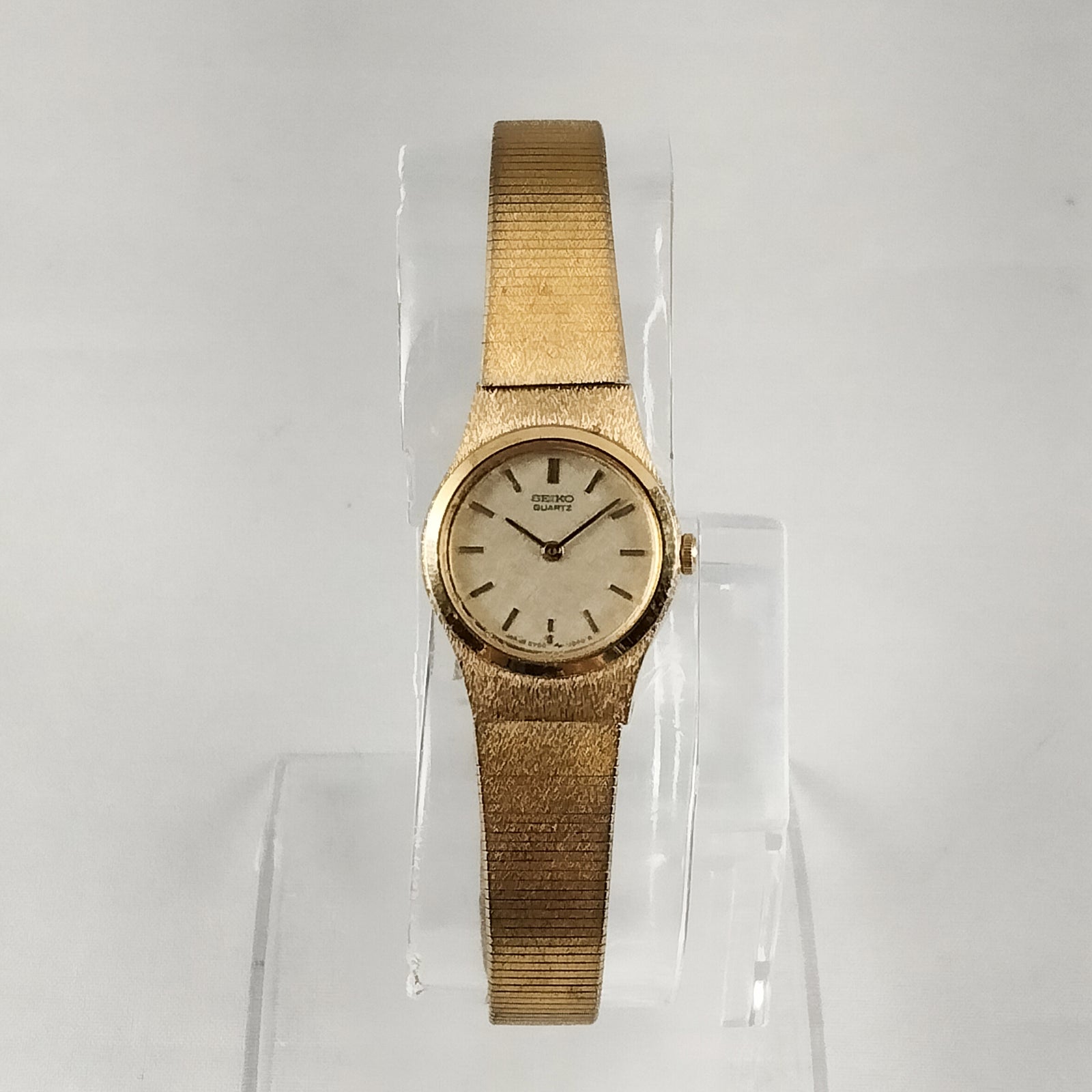 Seiko Women's All Gold Tone Watch, Textured Dial