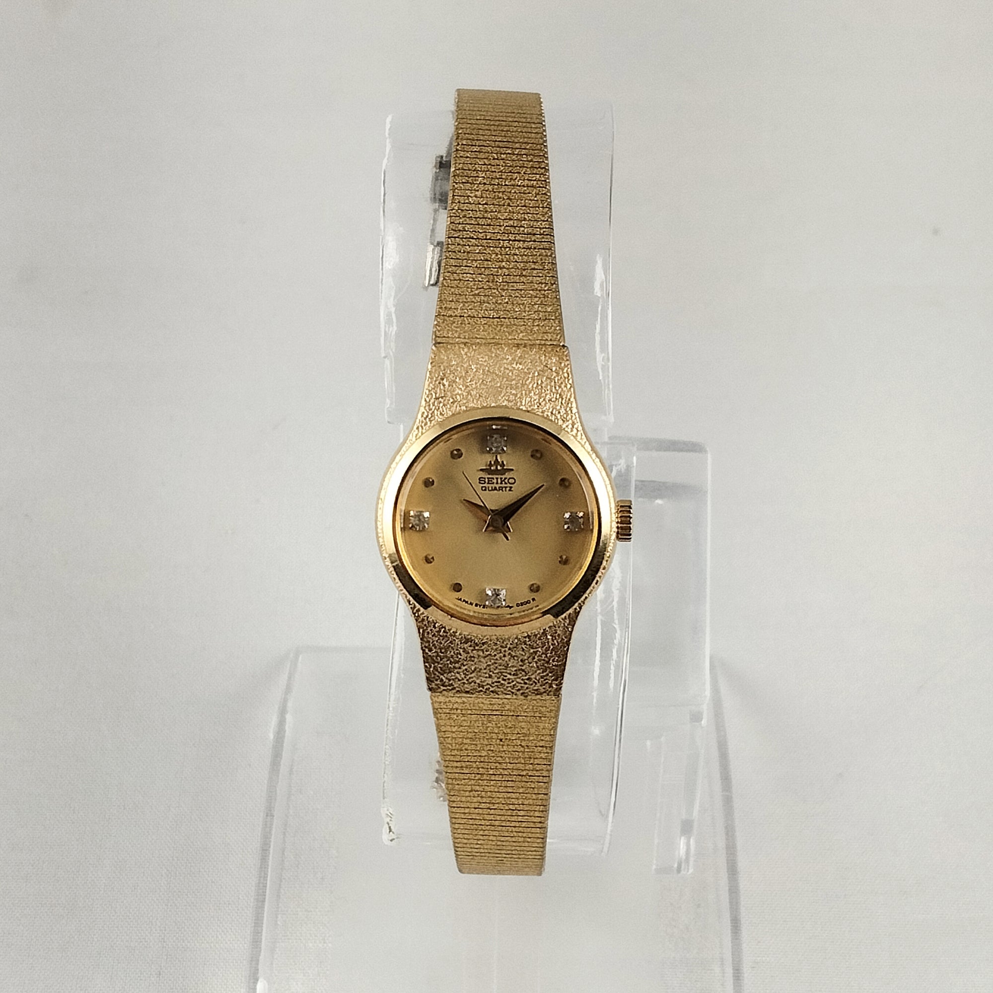 Seiko Women's All Gold Tone Watch, Gem Hour Markers