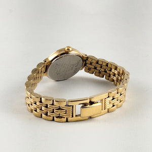 Seiko Women's Gold Tone Watch, White Dial, Date Window, Bracelet Strap