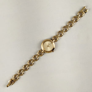 Seiko Women's All Gold Tone Watch, Open Link Bracelet Strap