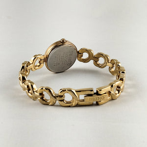 Seiko Women's All Gold Tone Watch, Open Link Bracelet Strap