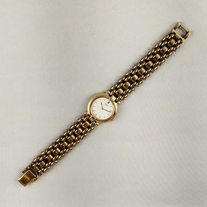 Seiko Women's Gold Tone Watch, White Dial, Bracelet Strap