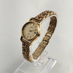 Seiko Women's All Gold Tone Watch, Date Window, Link Bracelet Strap