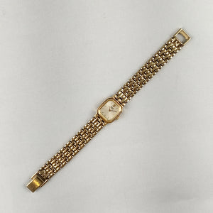 Seiko Women's All Gold Tone Watch, Octagonal Dial, Bracelet Strap