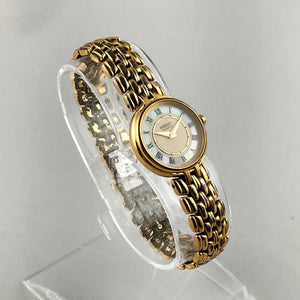 Seiko Women's Gold Tone Watch, Mother of Pearl Dial Details, Bracelet Strap