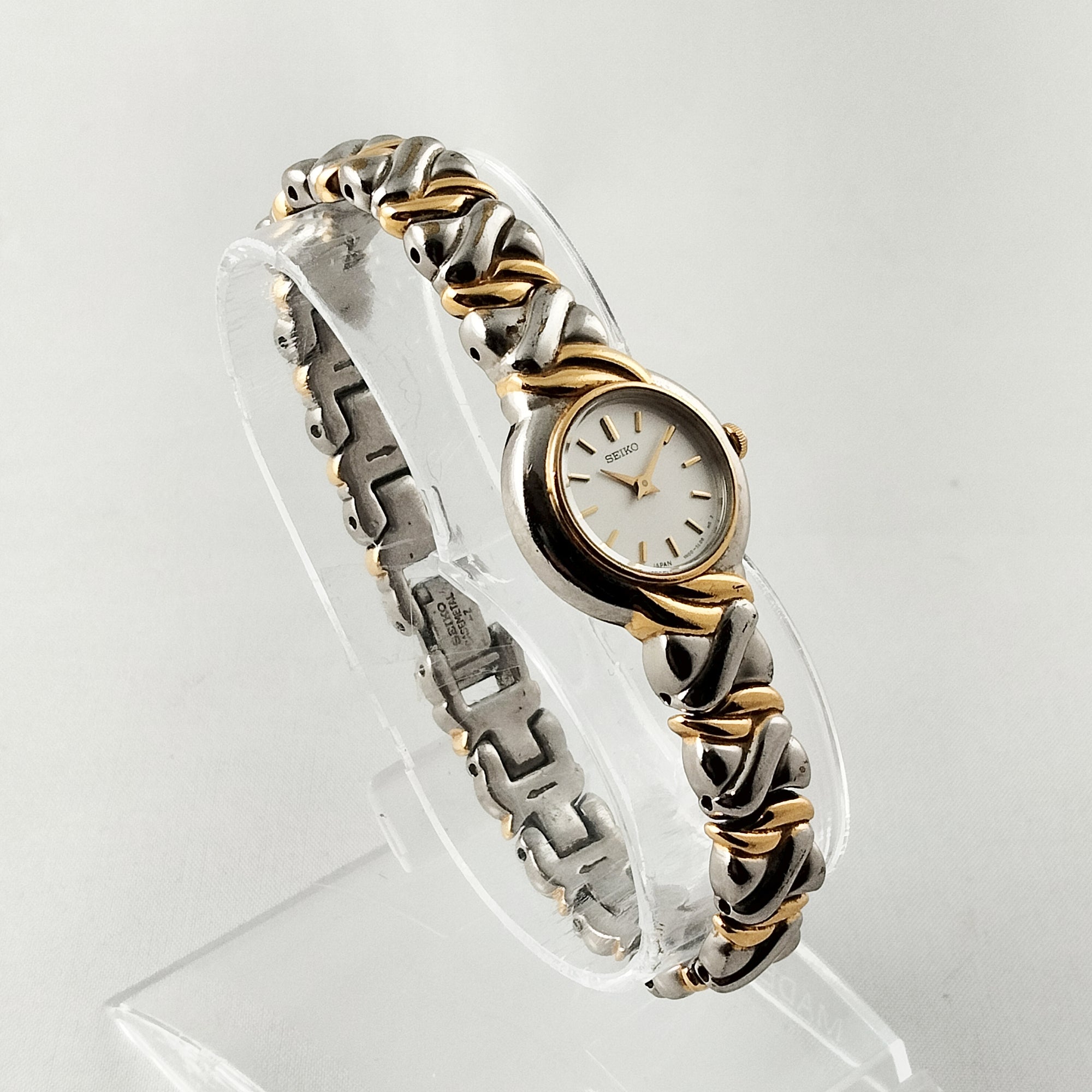 Seiko Women's Petite Silver and Gold Tone Watch, Bracelet Strap