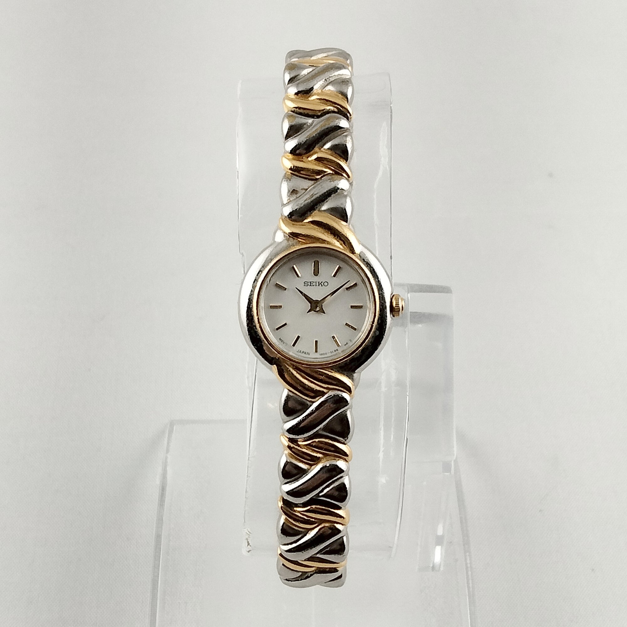 Seiko Women's Petite Silver and Gold Tone Watch, Bracelet Strap