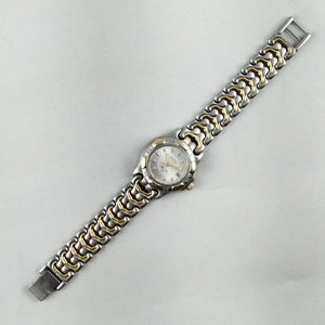 Bulova Men's Silver and Gold Tone Watch, Date Window, Bracelet Strap