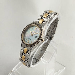 Seiko Unisex Silver and Gold Tone Watch, Mother of Pearl Dial, Bracelet Strap