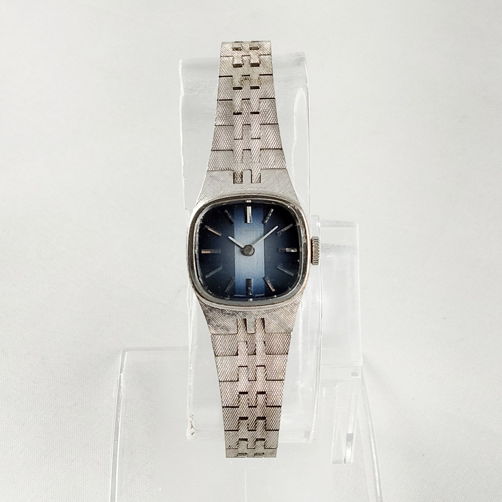 Seiko Women's Silver Tone Watch, Navy and Blue Dial, Bracelet Strap