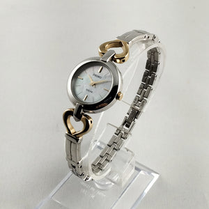 Seiko Women's Silver Tone Solar Watch, Mother of Pearl Dial, Bracelet Strap