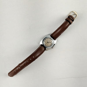 Timex Unisex Watch, Navy Dial Details, Brown Leather Strap