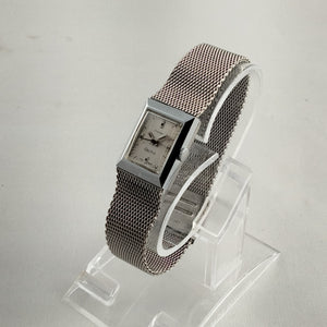 Timex Unisex Electric Silver Tone Watch, Rectangular Dial, Mesh Strap