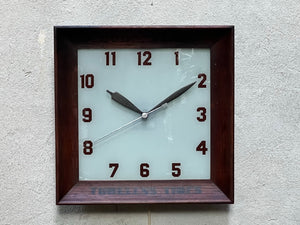 Large Square Wood Framed Light Up Good Year Clock, Circa 1930, Updated Quartz Movement