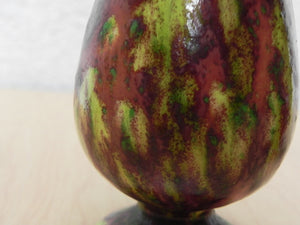 Pair Small Green Brown Ceramic Bud Vases From 1973