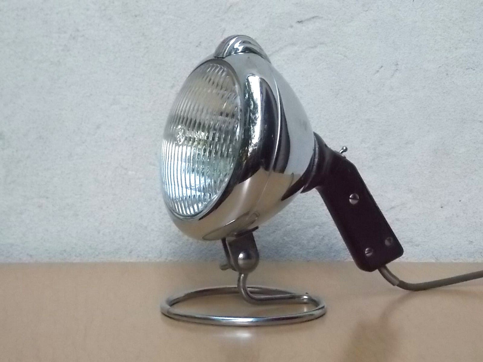 Unity Vintage Handheld Spotlight, Chrome Headlight Lamp