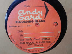 I Like Mike's Mid Century Modern Accessories Andy Gard Home Voice Recorder in Box with Blanks, New in Box, From 1958