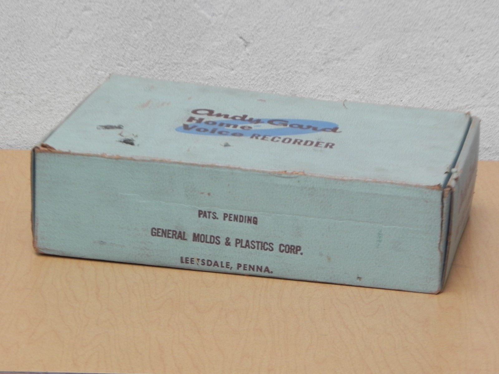 I Like Mike's Mid Century Modern Accessories Andy Gard Home Voice Recorder in Box with Blanks, New in Box, From 1958