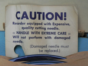 I Like Mike's Mid Century Modern Accessories Andy Gard Home Voice Recorder in Box with Blanks, New in Box, From 1958