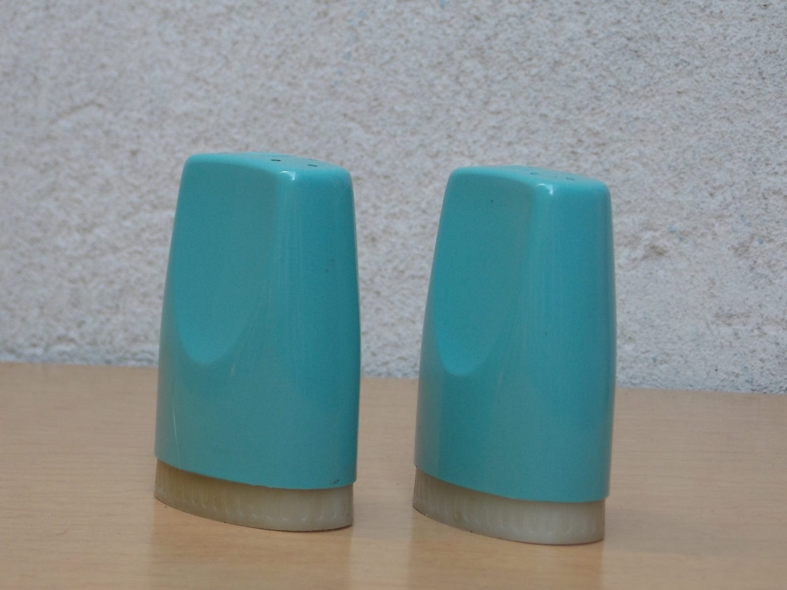 Tunis White and Blue Ceramic Salt and Pepper Shaker Set