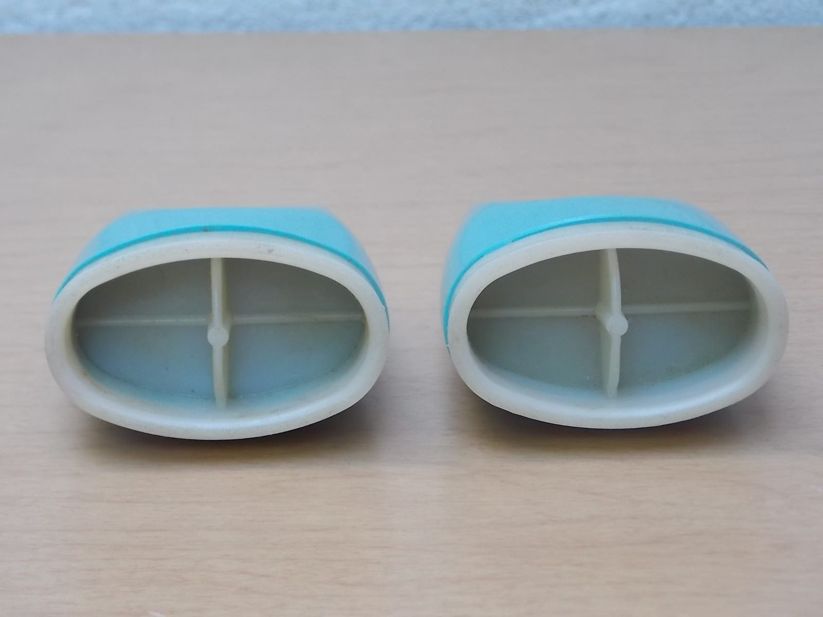 I Like Mike's Mid Century Modern Accessories Aqua Blue Teal Vintage Modern Salt & Pepper Shakers