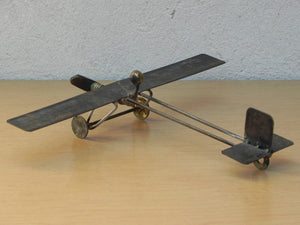 I Like Mike's Mid Century Modern Accessories Artisan Steampunk Old Fashioned Plane Desk Sculpture, Vintage