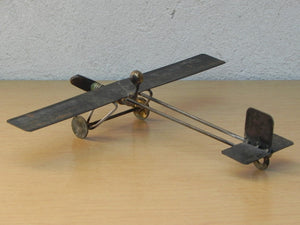 I Like Mike's Mid Century Modern Accessories Artisan Steampunk Old Fashioned Plane Desk Sculpture, Vintage