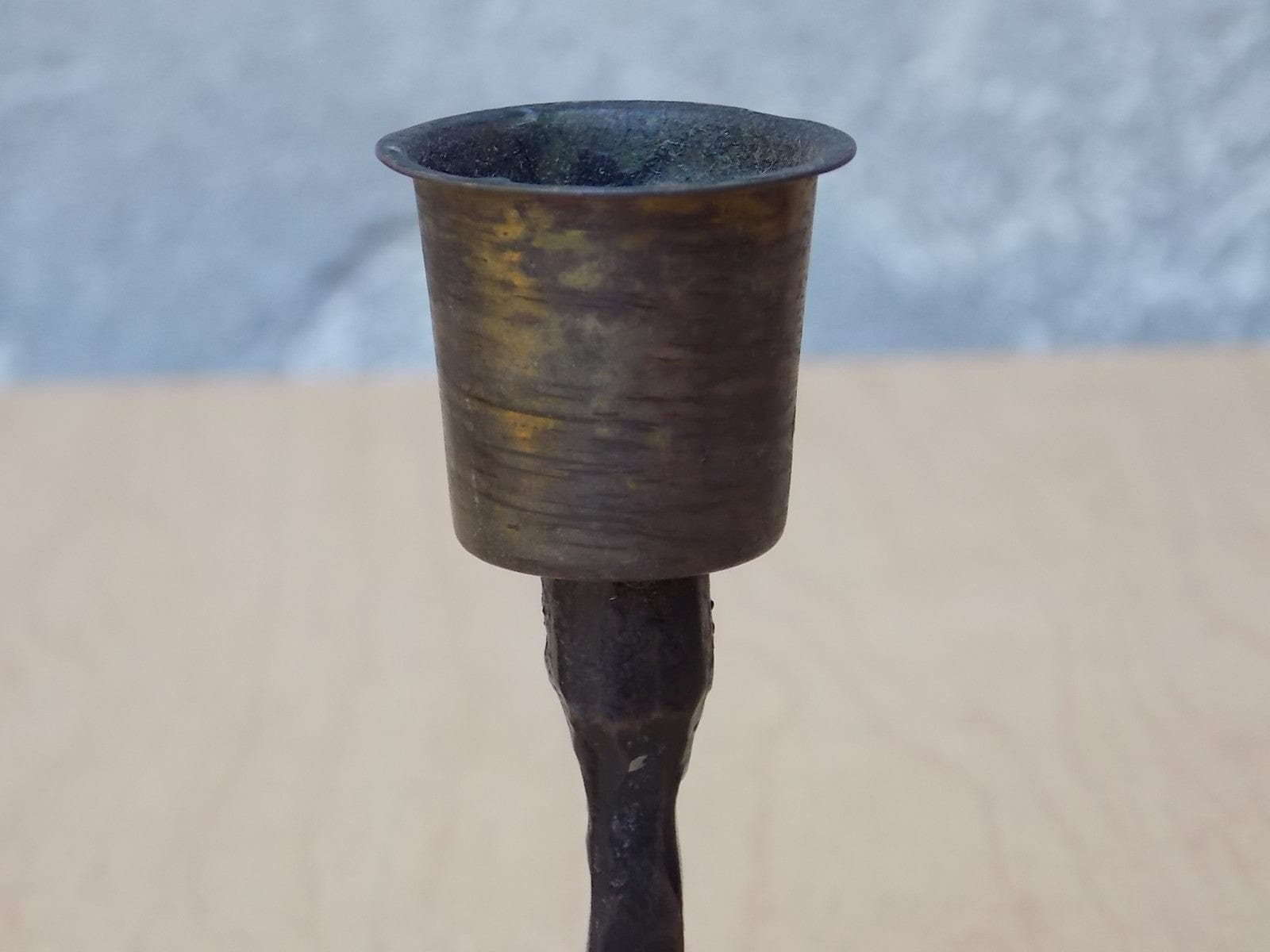 I Like Mike's Mid-Century Modern Accessories Black Hand Forged Wrought Iron 7 Candle Holder - Rustic Centerpiece