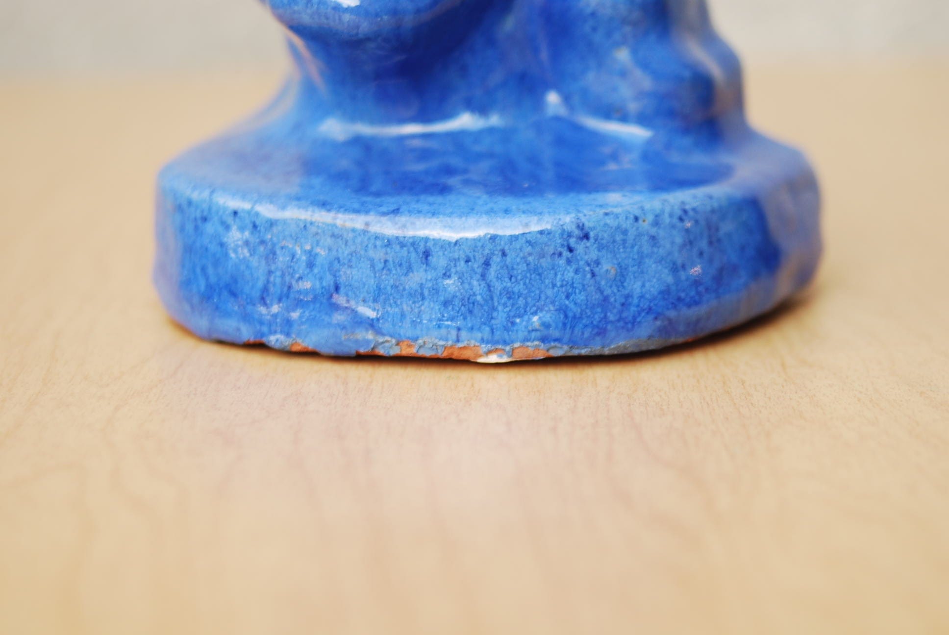 I Like Mike's Mid-Century Modern Accessories Blue Aphrodite Glazed Ceramic Modern Sculptural Bookends