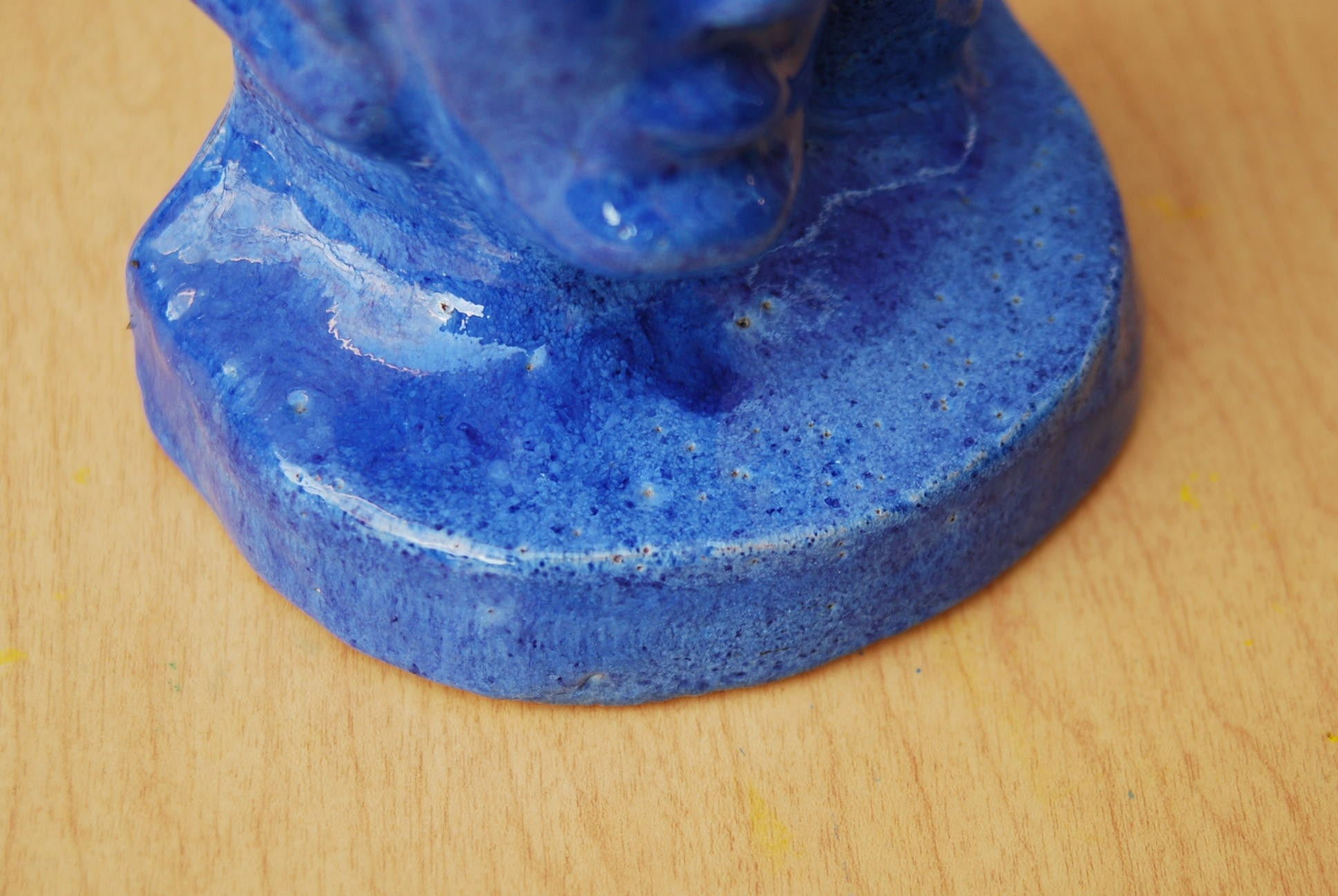 I Like Mike's Mid-Century Modern Accessories Blue Aphrodite Glazed Ceramic Modern Sculptural Bookends
