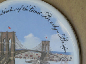 I Like Mike's Mid Century Modern Accessories Brooklyn Bridge Centennial Ceramic Trivet / Hot Plate
