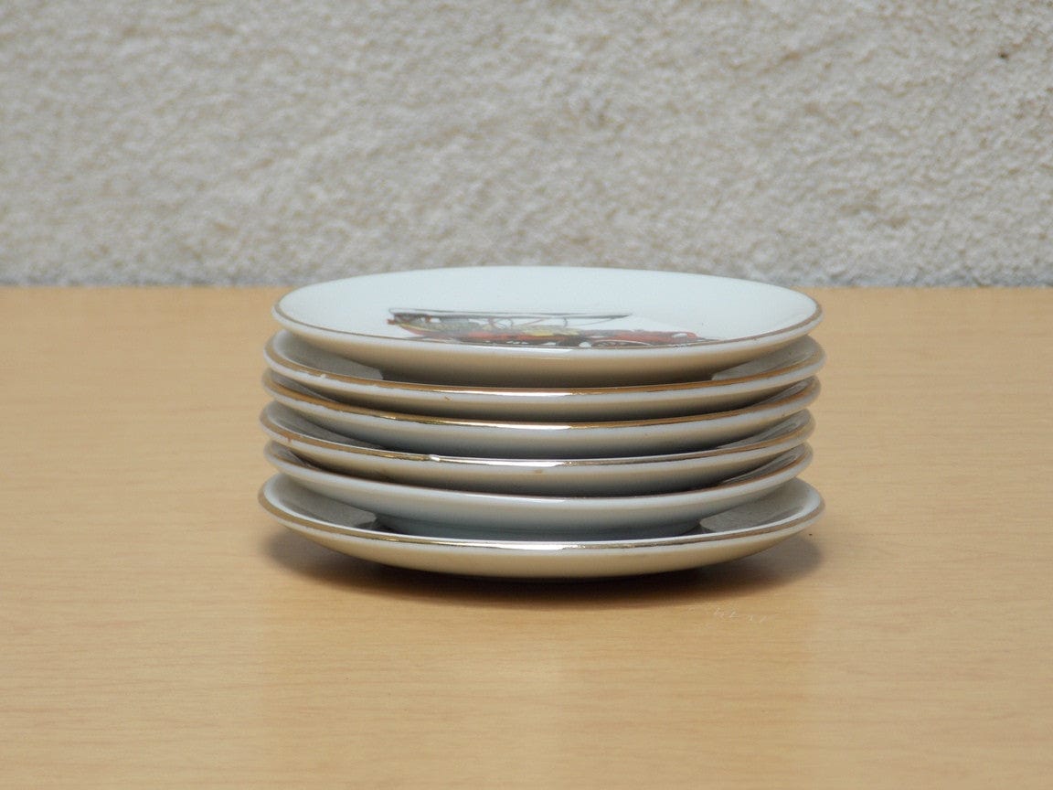 I Like Mike's Mid Century Modern Accessories Classic Car Ceramic Coasters, Set of 6