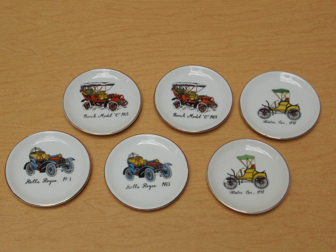 I Like Mike's Mid Century Modern Accessories Classic Car Ceramic Coasters, Set of 6