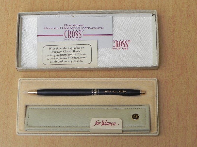 I Like Mike's Mid-Century Modern Accessories Cross Pen For Ladies from Tennessee Mayor Bill Morris, New Old Stock in Box