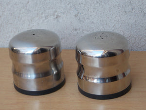 I Like Mike's Mid Century Modern Accessories Danish Modern Stainless Steel Salt and Pepper Set