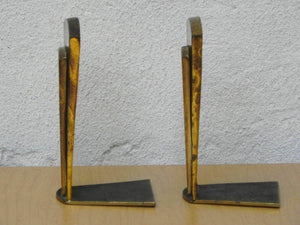 I Like Mike's Mid-Century Modern Accessories Dayagi Ornate Brass Enameled Judaica Bookends