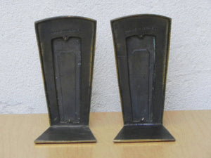 I Like Mike's Mid-Century Modern Accessories Dayagi Ornate Brass Enameled Judaica Bookends
