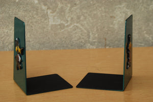 I Like Mike's Mid-Century Modern Accessories Default Vintage Aqua Green Enameled Metal Bookends