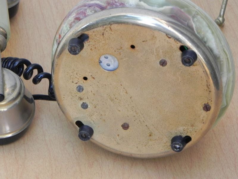I Like Mike's Mid-Century Modern Accessories European Jade Marble Antique Style Telephone