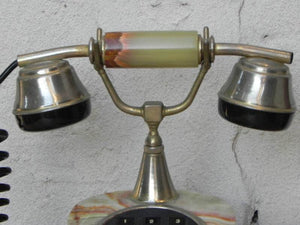 I Like Mike's Mid-Century Modern Accessories European Jade Marble Antique Style Telephone