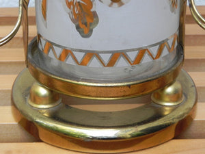I Like Mike's Mid Century Modern Accessories Glass Liquor Bottle and Cordial Glasses, Carrying Case