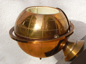 I Like Mike's Mid-Century Modern Accessories Globe Metal Bookends with Tobacco Holder Compartments