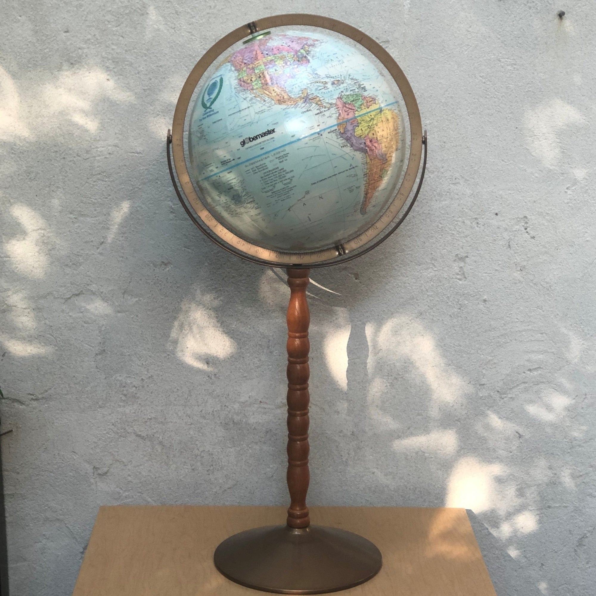 I Like Mike's Mid Century Modern Accessories Globemaster 2000 Standing Floor Globe, Can Convert to Desk Globe