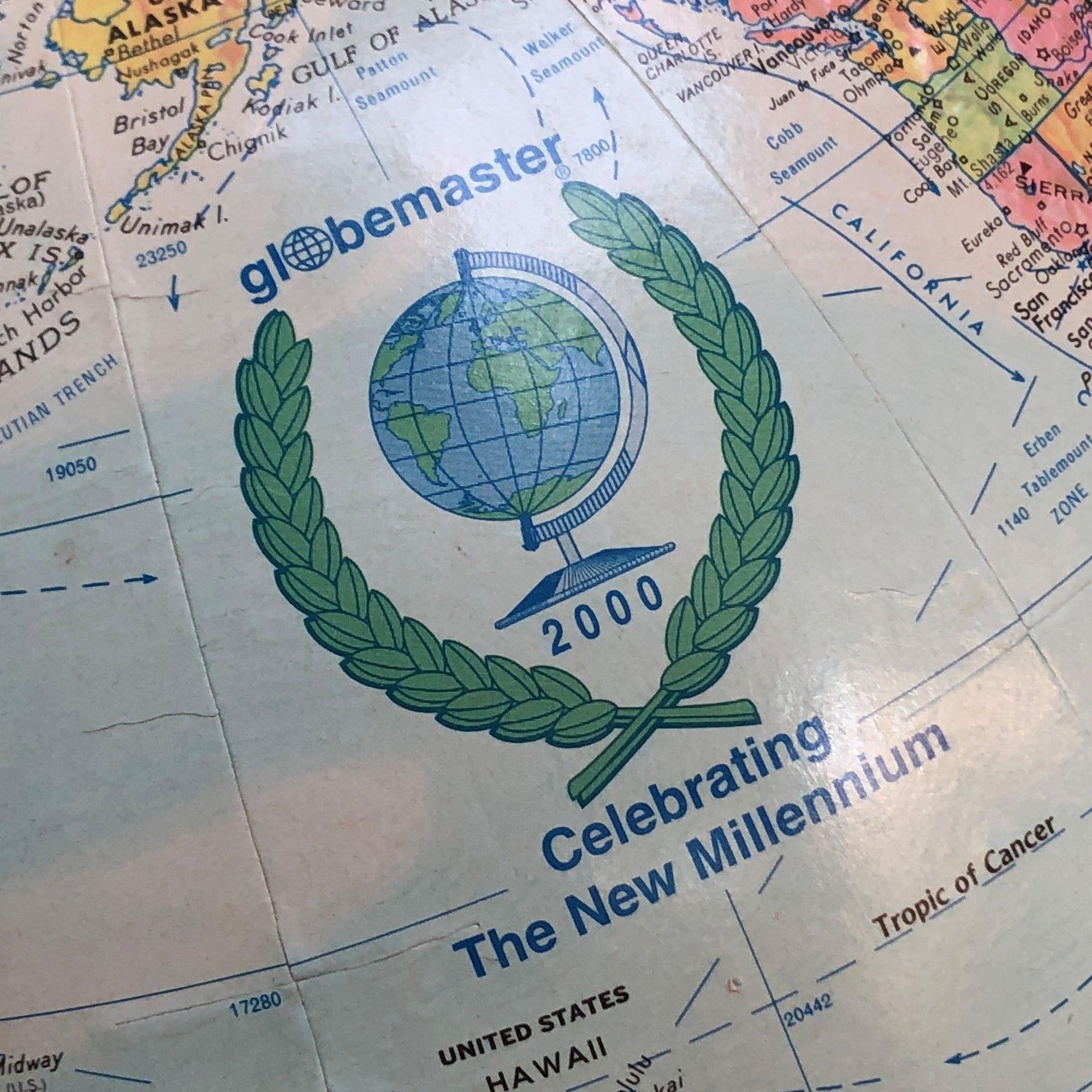 I Like Mike's Mid Century Modern Accessories Globemaster 2000 Standing Floor Globe, Can Convert to Desk Globe